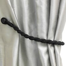 Weaved Cotton-Blend Magnetic Curtain Tieback